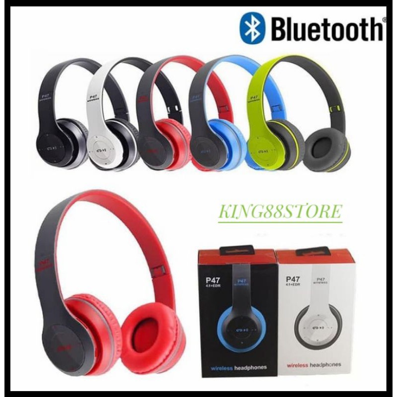 P47 HEADPHONE WIRELESS BLUETOOTH STEREO 5.0+EDR