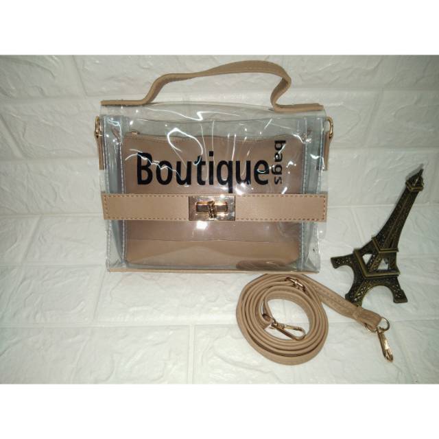 BOUTIQUE BAG - TAS TRANSPARAN - TAS BENING - SELEMPANG WANITA - TAS MURAH