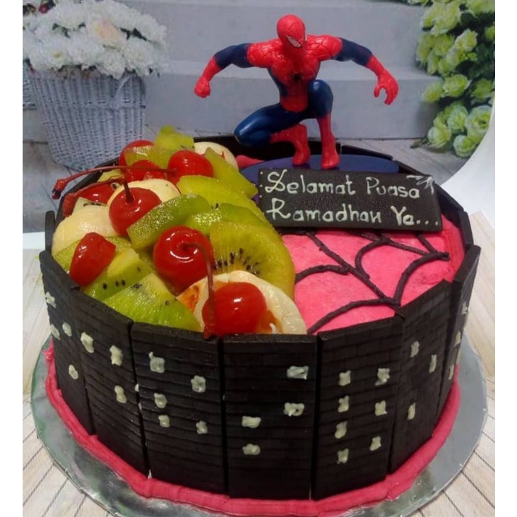 

Free ongkir!! Es krim tart ultah spiderman mix fruit