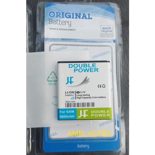 Battery/baterai Samsung J2 2015/J200G/J2 2016 double power asli jf 5600 mAh