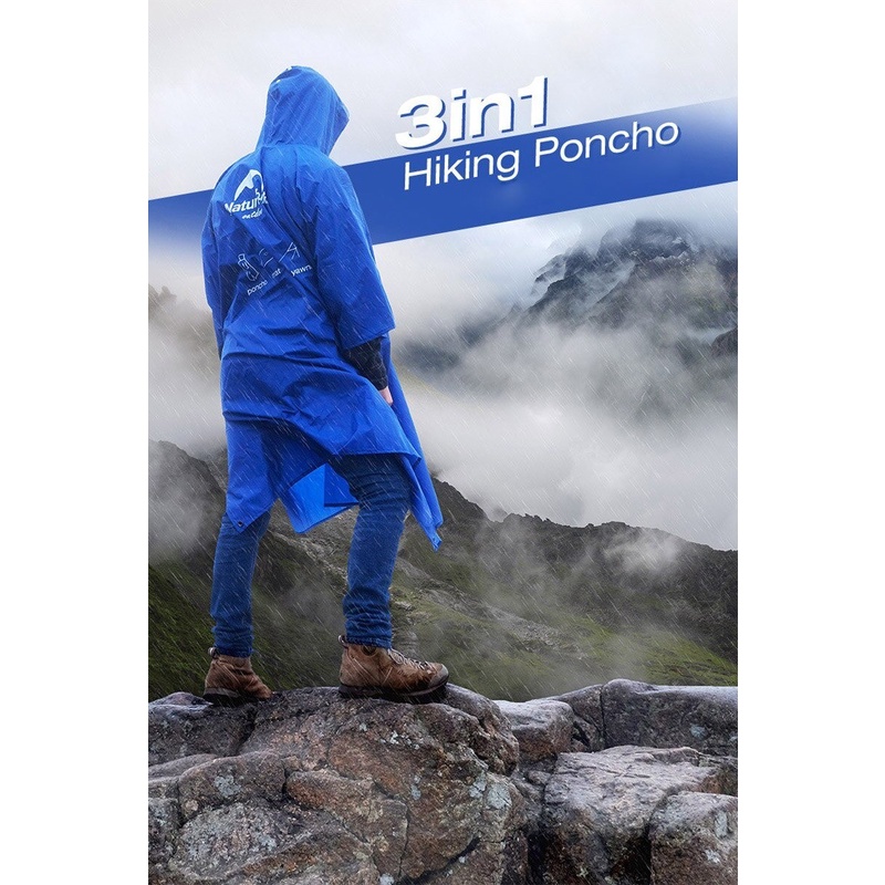 Jas hujan poncho 3in1 naturehike NH17D002-M/NH17D003-M ponco bisa kanopi