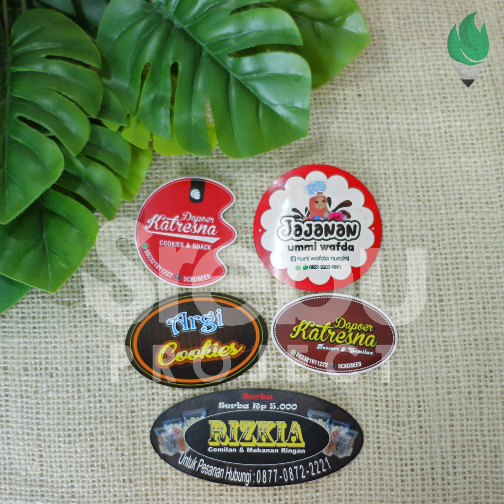 

Stiker label kemasan makanan murah isi banyak