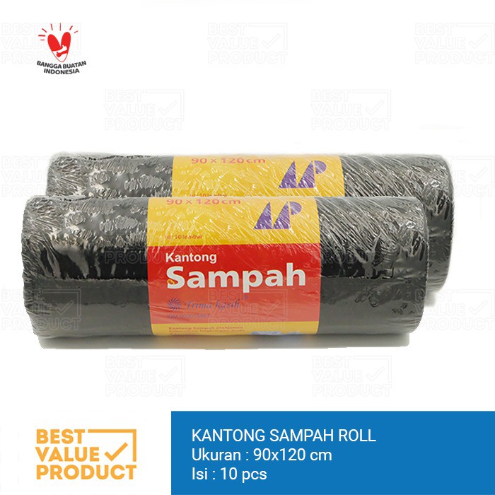 plastik sampah ROLL 90 x 120 / kantong sampah / trash bag HD