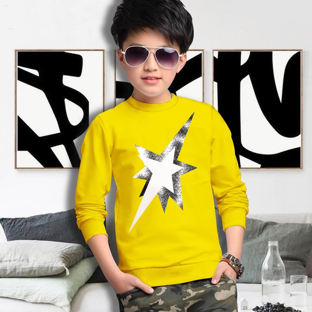 Switer Bintang Terbaru / Sweater Anak Laki-laki /  Sweeter Gaming Bahan Babyterry / FLAVA_STORE