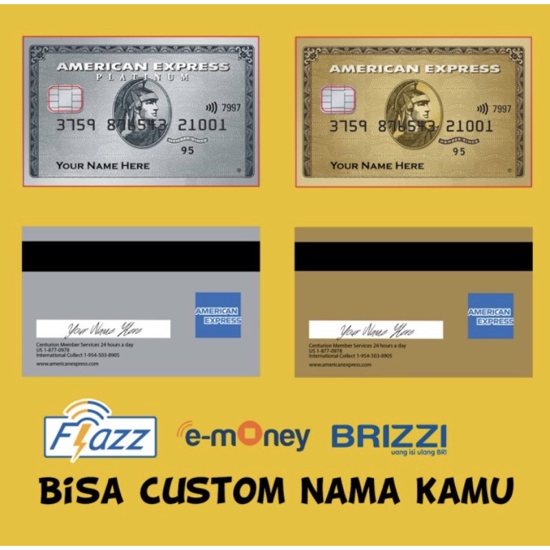 Kartu Flazz BCA Gen 2 saldo 0 custom print american express