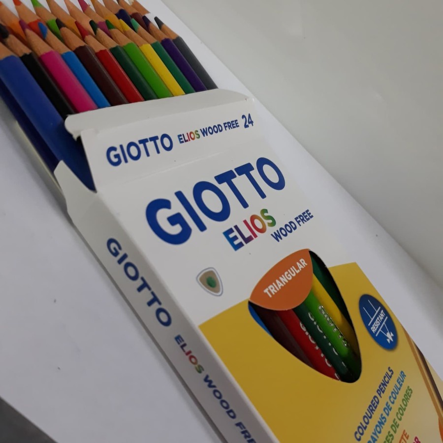 Giotto Elios Triangular 24 Warna Colour Pencils Pensil Warna Segitiga