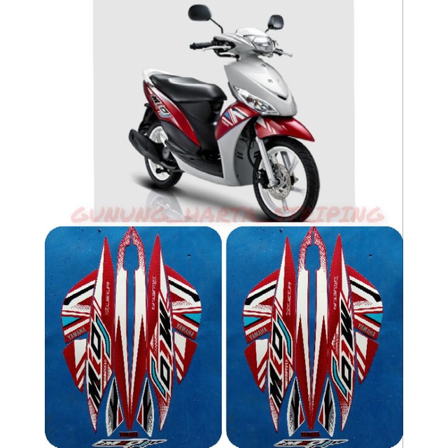 Striping Stripe Stiker Lis Les Body Motor Full Set Yamaha Mio J FI CW Teen 2012 Standar Original War