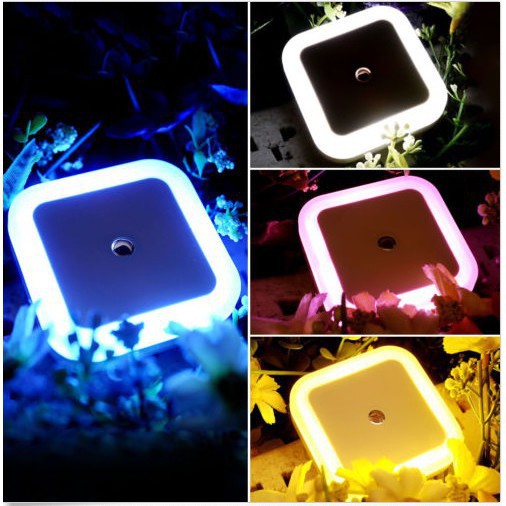 Lampu Tidur Hias Otomatis Dengan Sensor Cahaya Bentuk Kotak Warna Orange Bisa Mati Hidup Sendiri