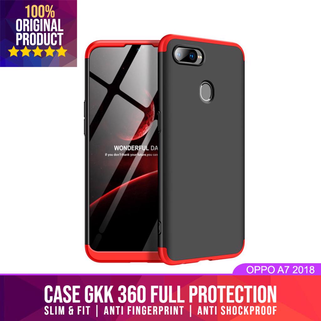 Case Oppo A7 2018 GKK 360 Hardcase Depan Belakang Casing Full Cover Protection