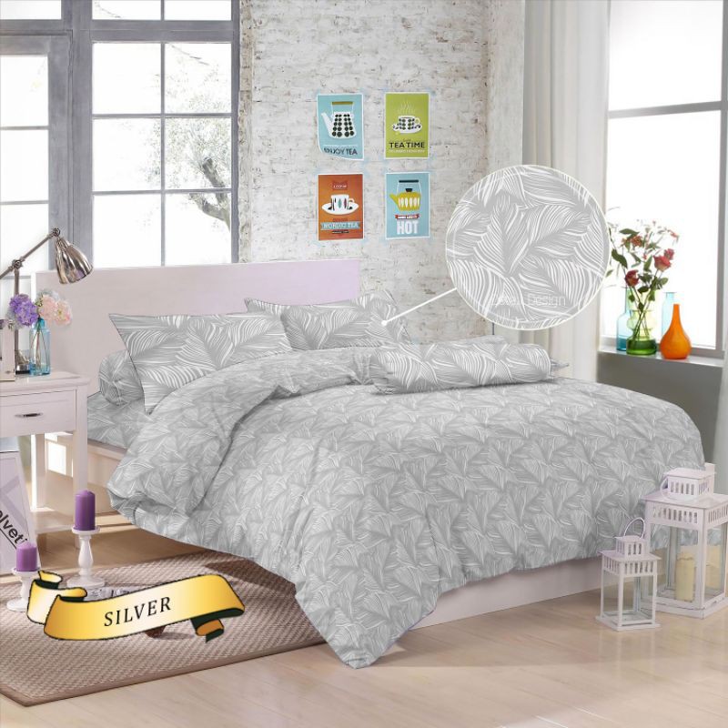 Sprei Monalisa embos polos Silver