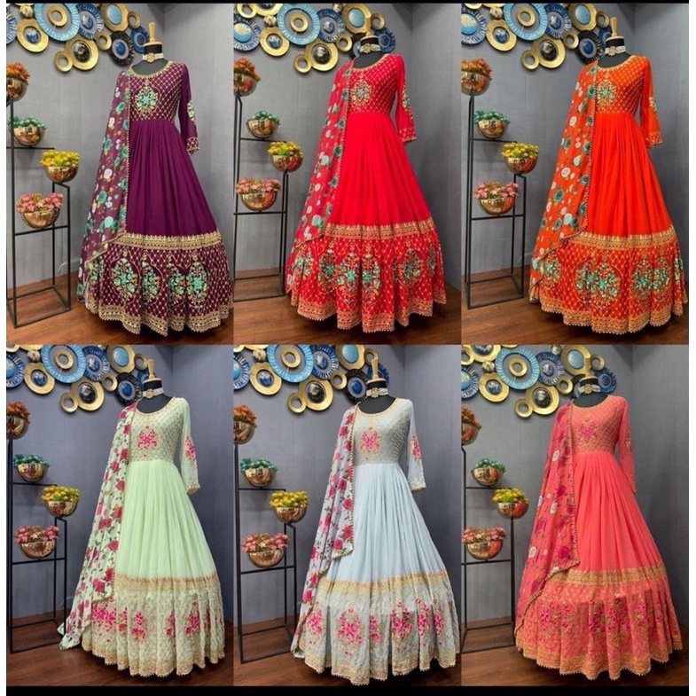 DRESS INDIA gown READY STOCK SIAP KIRIM /baju india original impor