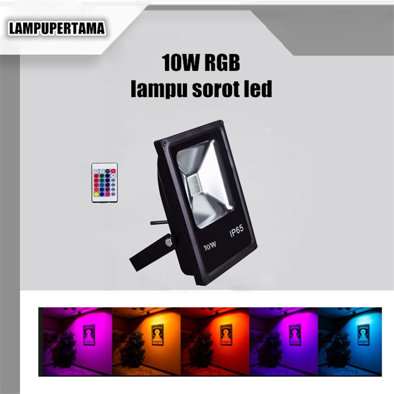 Lampu Sorot 10 W Rgb Lampu Tembak 10w Rgb Lampu Taman 10 Watt Rgb Shopee Indonesia