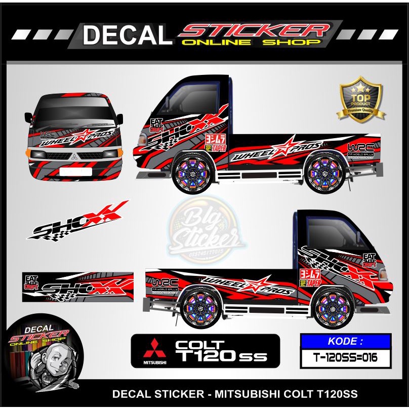 Stiker Decal Mobil Fullbody Pick Up Mitsubishi T120SS Motif terkini