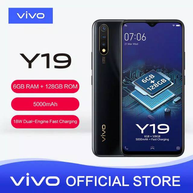 Jual HP VIVO Y19 RAM 6GB ROM 128GB GARANSI RESMI VIVO INDONESIA