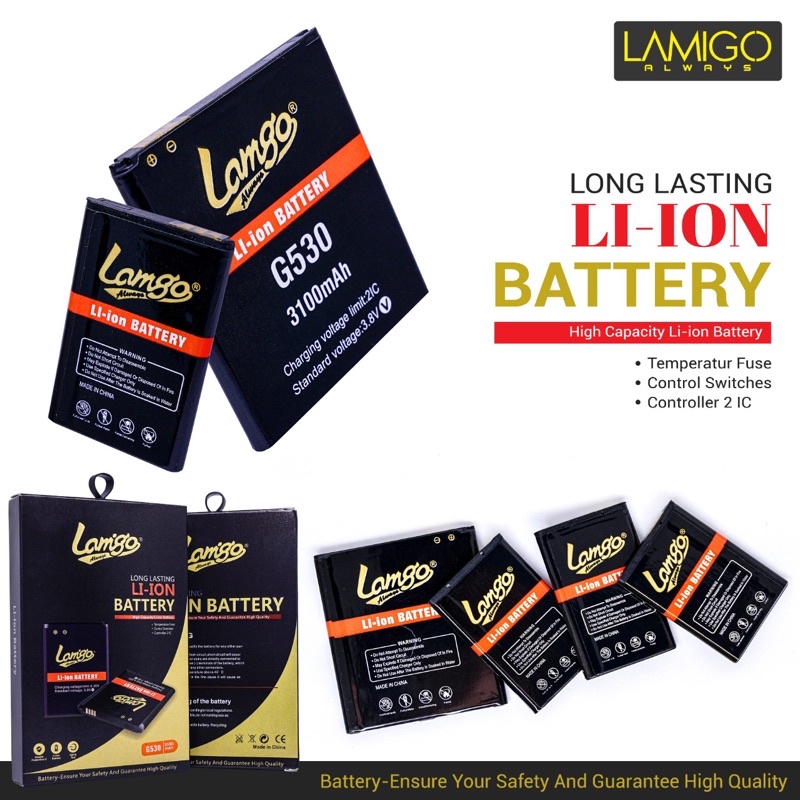 Batery Baterai Battery LAMIGO DOUBLE Power Samsung C3303 E1272 Champ 1300MAH