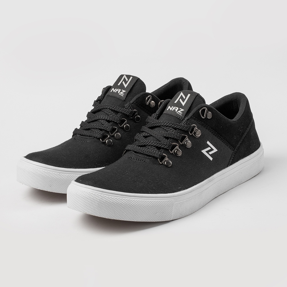 MEIRIEL BLACK |ManNeedMe x NAZ| Sepatu Sneakers Pria Casual Shoes ORIGINAL SOL DIJAHIT