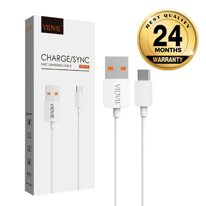 VIDVIE Type-C USB Cable CB412 / Kabel Data / Fast Charging