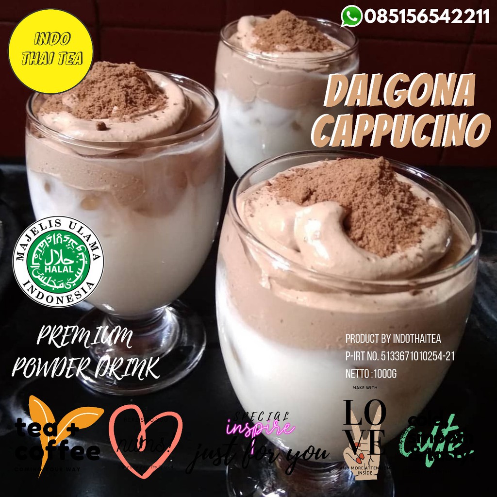 

DALGONA CAPPUCINO Powder 1kg 1000 gr- Bubuk DALGONA CAPPUCINO anti gagal 1Kg - DALGONA CAPPUCINO