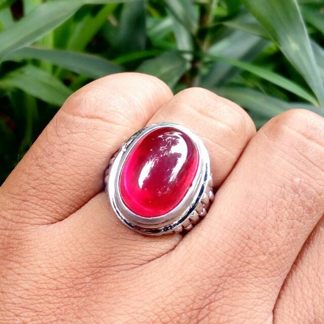 Cincin batu merah siam bangkok super grade A