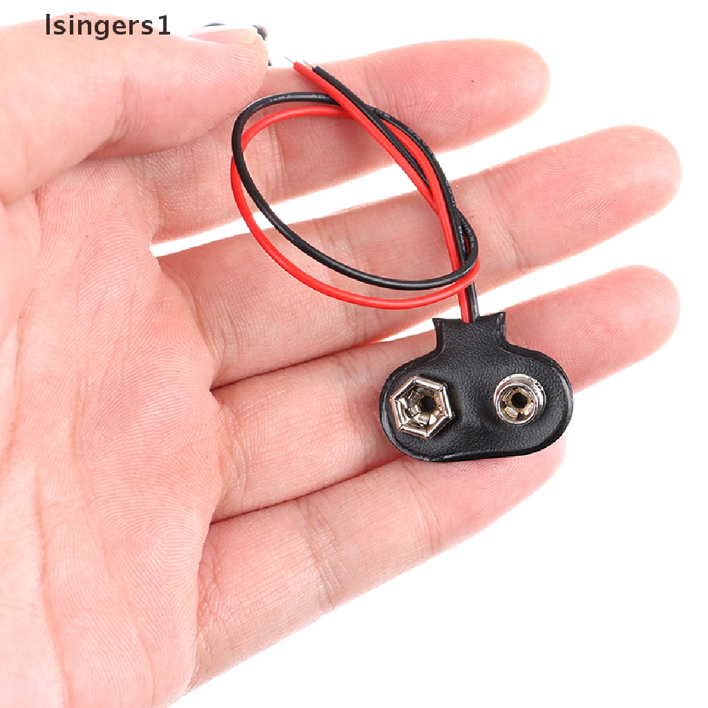(lsingers1) 10pcs Klip Konektor Snap Baterai 9V Panjang 15CM