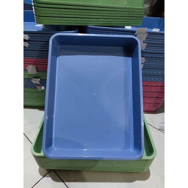 Nampan Plastik/Nampan Segi/Nampan Segi Plastik Warna Soft 4