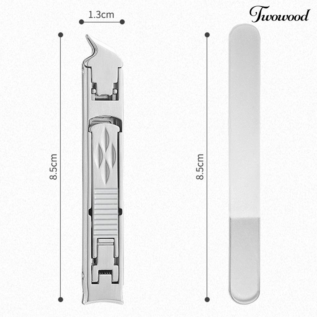 1 Set Pemotong Kuku Model Lipat Bahan Stainless Steel Untuk Manicure Pedicure