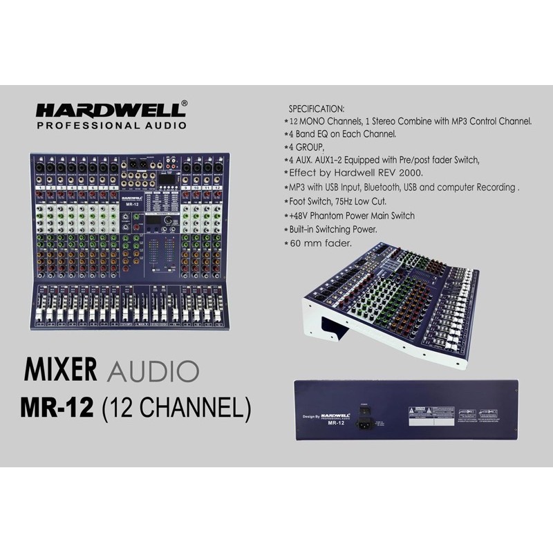 mixer hardwell mr 12 . mixer hardwell mr12 . mixer 12 ch hardwell