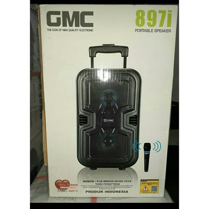 Speaker GMC 897-i PORTABLE MULTIMEDIA WITH BLUETOOTH USB KARAOKE