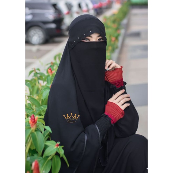 NIQAB CADAR TALI PONI KHUMAIRA SIFON SILKY / SIFON CERUTY PREMIUM ARMANI By Halaa