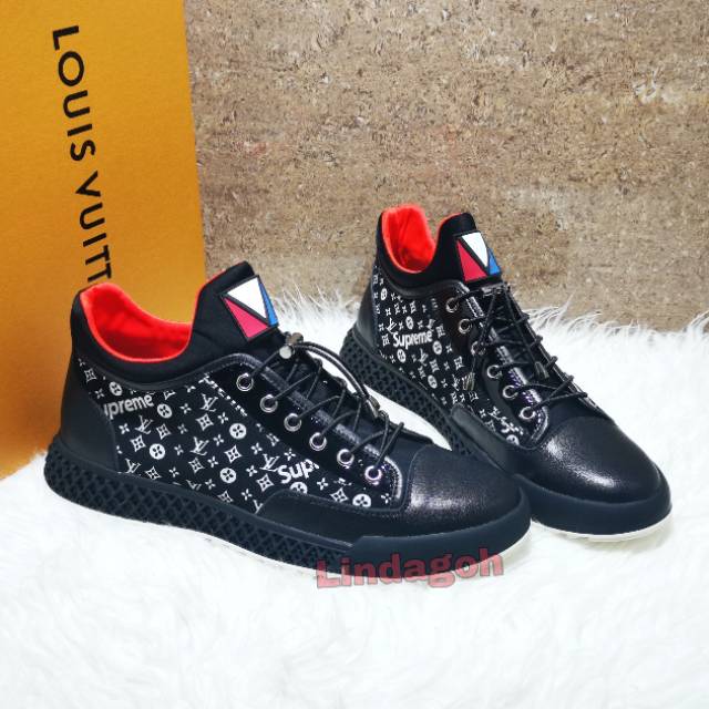 Sepatu lv sneaker mirror shoes lou is vuitton