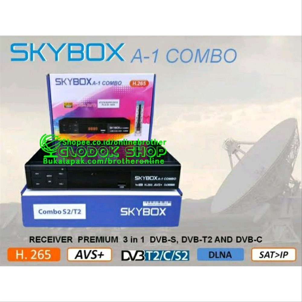 SKYBOX A1 COMBO AVS PLUS H265 HD RECEIVER PARABOLA SKYBOX A-1 COMBO AVS PLUS H265 HD