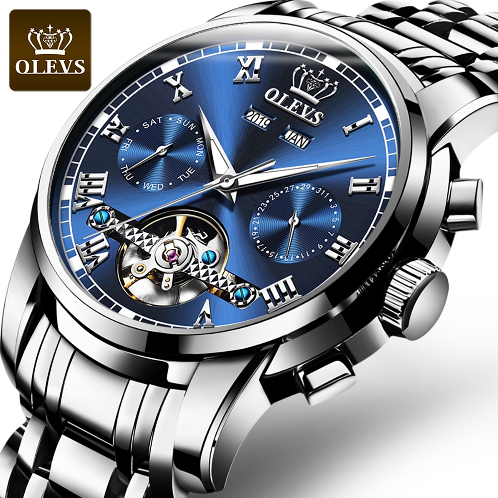 OLEVS Jam Tangan Pria Mekanik Jam Tangan Bercahaya Multi OLEVS Jam Tangan Pria Mekanik Jam Tangan Bercahaya Multi