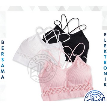 BRA316 Sport Bra Fashion Wanita Sport Bra Model Jaring Sport Bra Yoga Bra Import