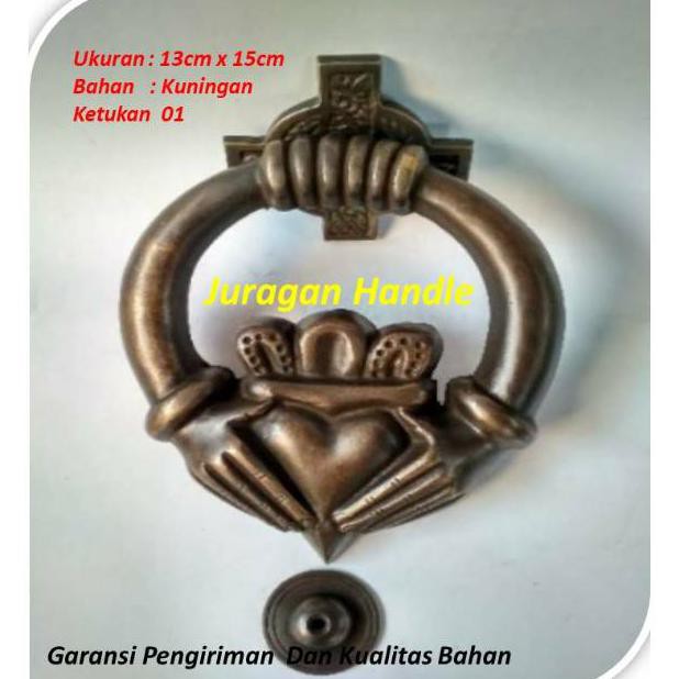 Ketukan Pintu Kuningan Antik Rumah Gebyok Minimalis Kupu Tarung Handle Lawasan Kuno Murah Terbaik