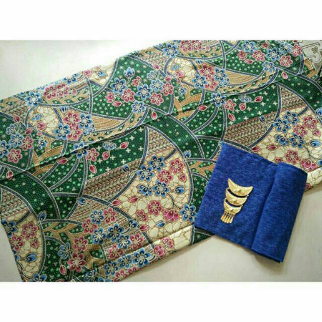 Kain bunga setaman + embos tanpa bross