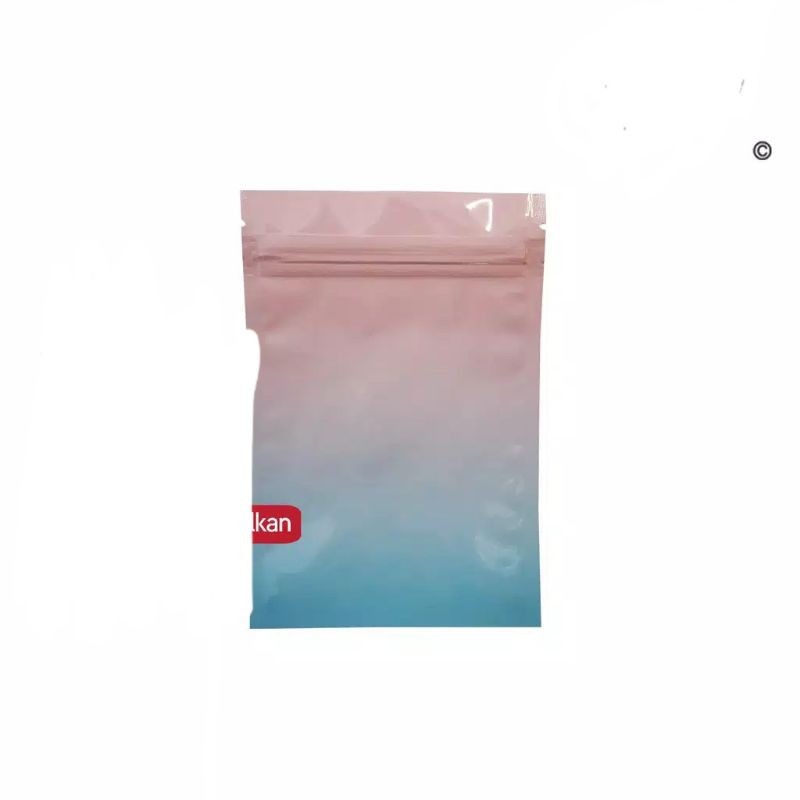 8X12 Cm Pink Biru Gradasi / Packaging Bubuk Masker Cute /Pouch Kecil