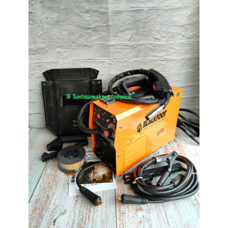 BLACKFOOT MIG 140 Inverter Trafo Las Mini Synergy CO2 Tanpa Gas