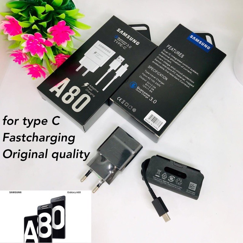 GROSIR CHARGER SAMSUNG A80 FAST CHARGING ORIGINAL TC SAM ORI A-80 QUALITY MICRO / TYPE C