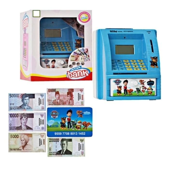 Mainan anak Celengan ATM karakter cowok balita