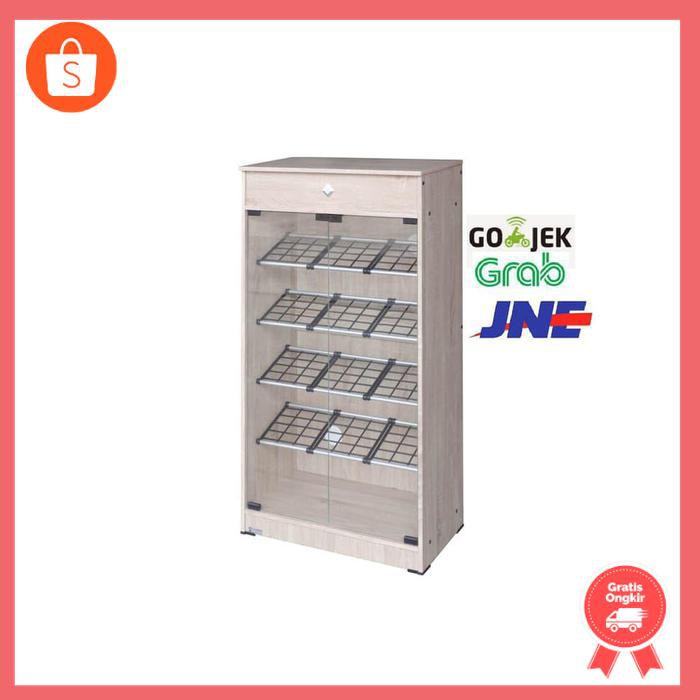 RAK SEPATU LEMARI SEPATU KACA LUNAR H4220