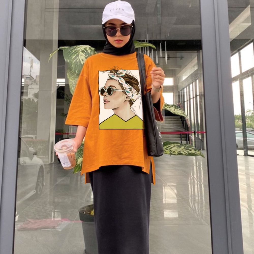 LD 130 ATASAN OVERSIZE PENGUIN KAOS JUMBO WANITA