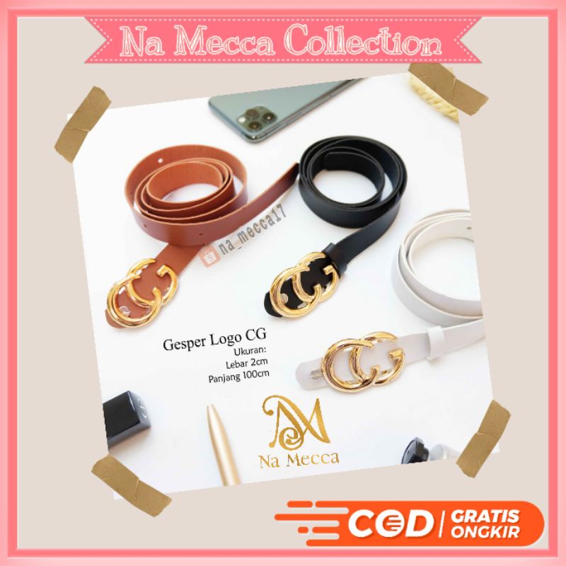 Ikat Pinggang Wanita Skinny Logo CG Mini Belt Gaya Korea Sabuk Dress Kebaya Untuk Remaja Dewasa Kuli