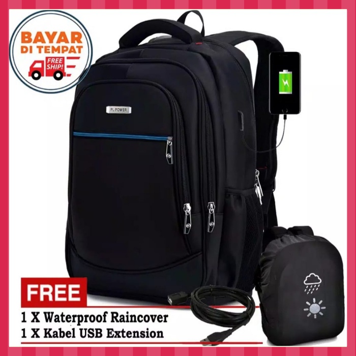 Polo Trands Tas Ransel Laptop Zipper Code Lock Resleting - Tas Pria Tas Bacpack - TAS POLO