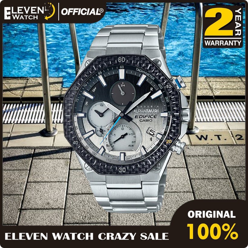 [Promo] Jam Tangan Pria Edifice EQB-1100AT-2A Scuderia Alpha Tauri Limited Men's  Garansi 2 Tahun [C
