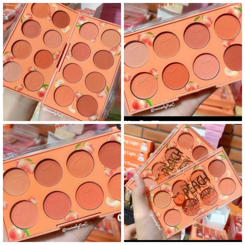 [ ECER ] KISS BEAUTY PEACH BLUSHER 8 WARNA