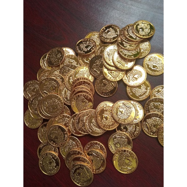 Pirate treasure gold coin isi 100 pcs mainan koin emas