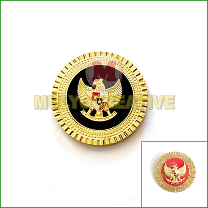 Pin Garuda Magnet Model Bulat Pin Garuda Pancasila Bulat Gerigi Murah