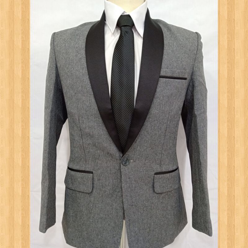 Setelan Jas Tuxedo Single Breasted Pria Kerja Kantor Formal