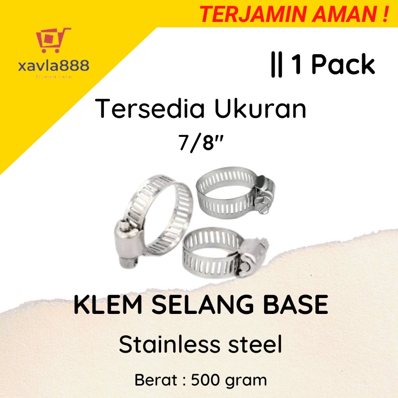 KLEM SELANG 7/8 INCH 1 PACK ISI 100 | KLEM STAINLESS | KLEM PENGUCI SELANG | KLEM MURAH | BISA COD | xavla888store