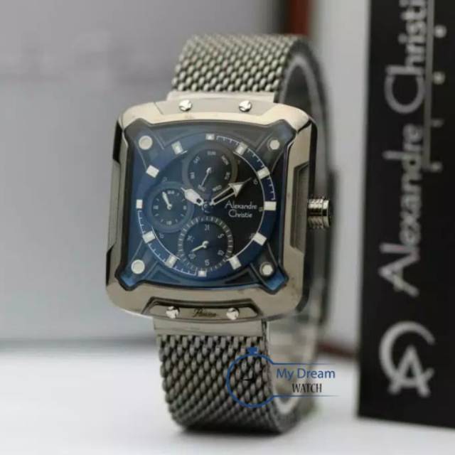 Jam tangan wanita alexandre christie original AC 3030BF ABUABU grey
